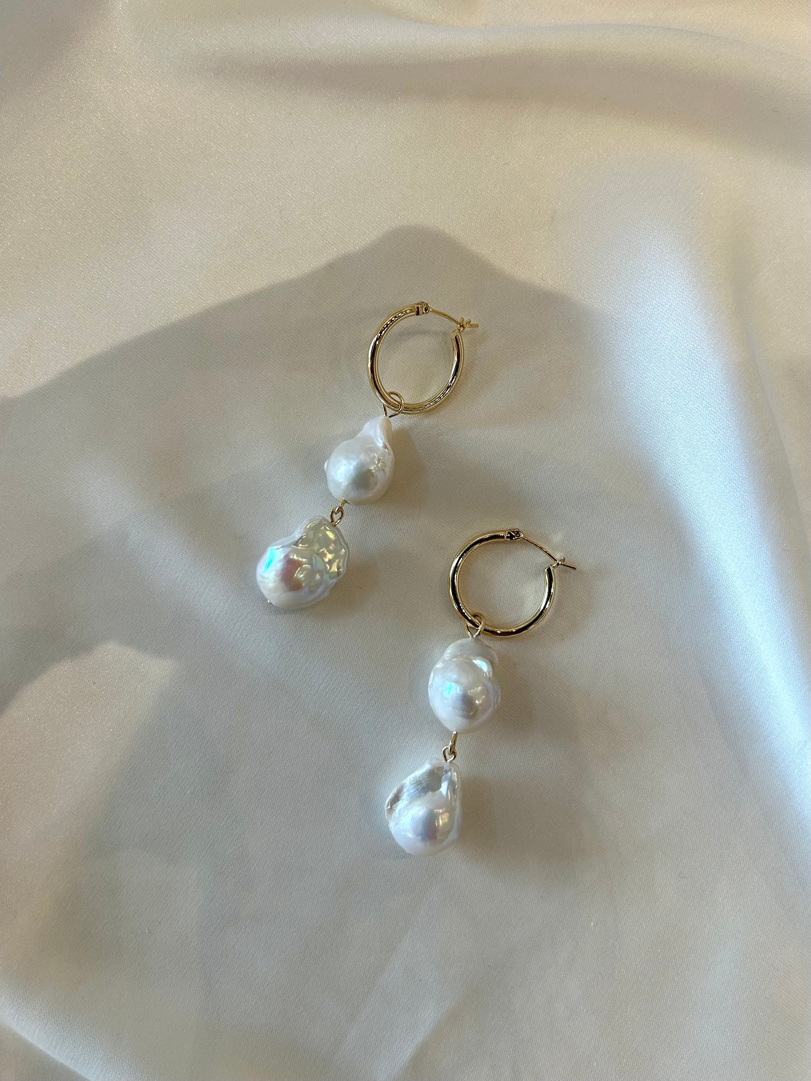 BAROQUE PEARL DROP EARRINGS