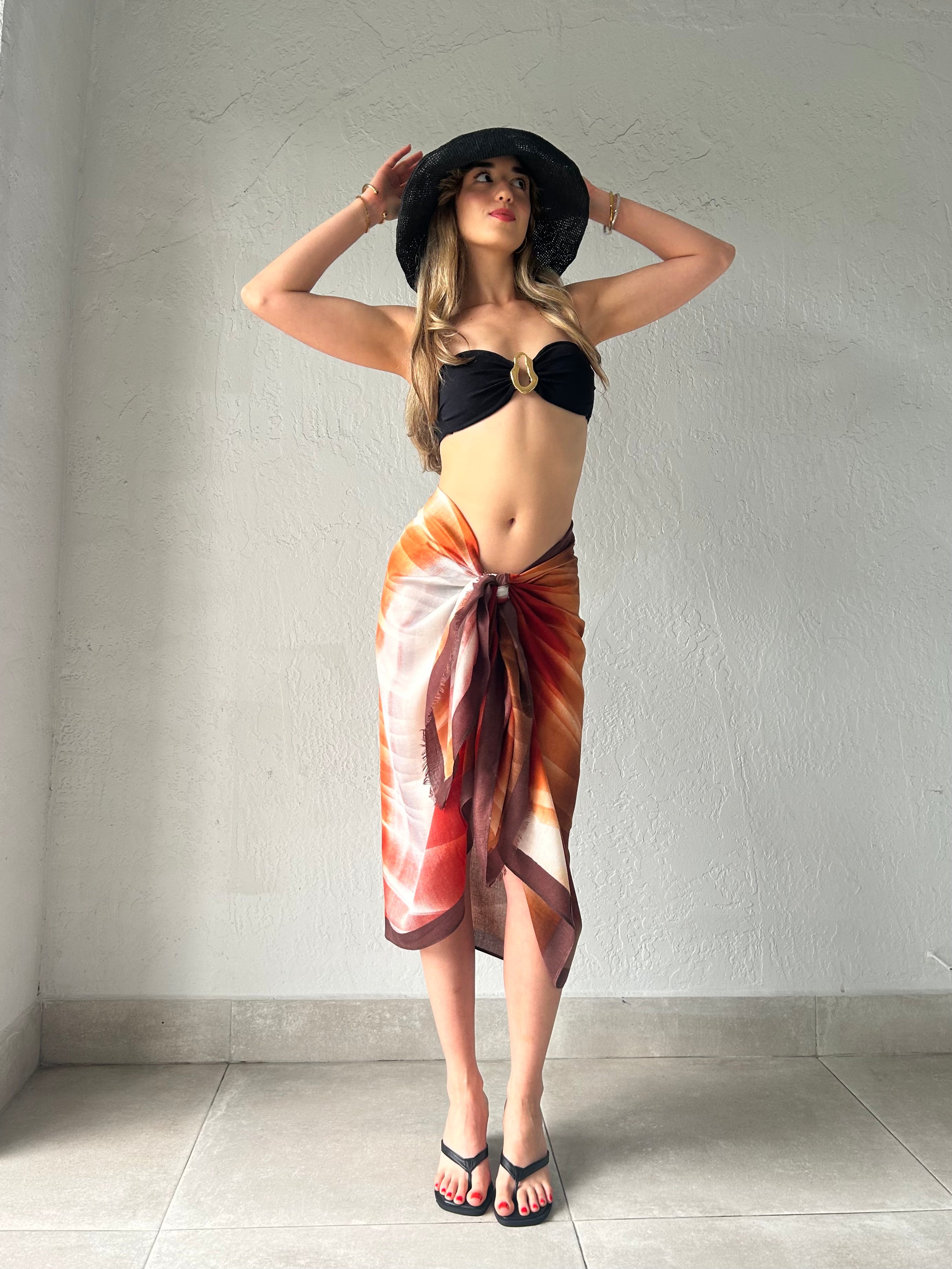 WATERCOLOR SARONG- RED DYE