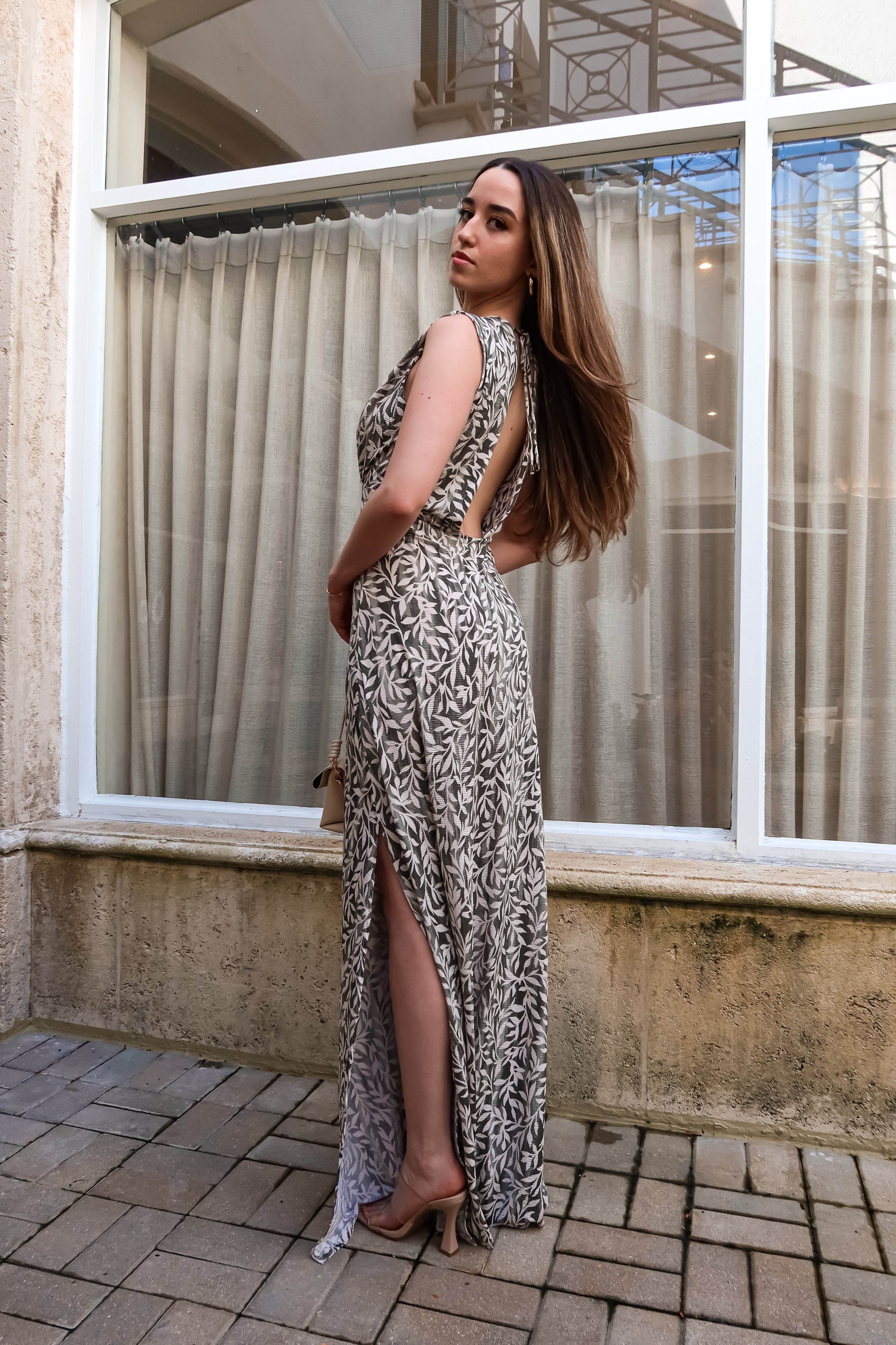 MOSS GARDEN CREPE MAXI GREEN