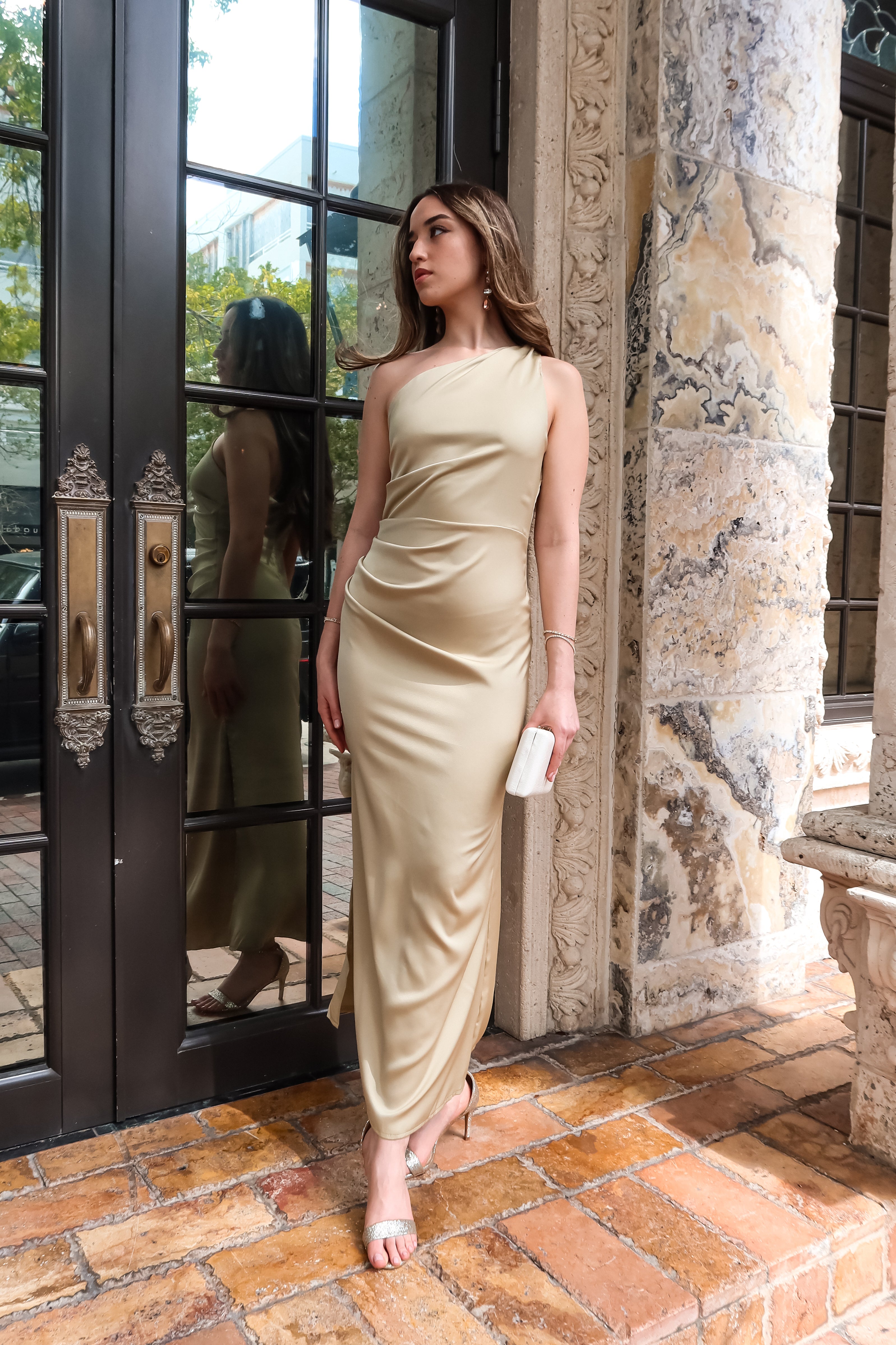 SOLAIL ONE SHOULDER MAXI DRESS