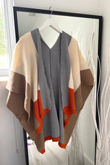 Add some color to your wardrobe with our COLOR BLOCK KNIT CARDIGAN. This playful knit cardigan features khaki, brown, grey, and red blocks of color, adding a quirky touch to any outfit. Made of stretchy fabric, it provides a comfortable fit for sizes XS-L.