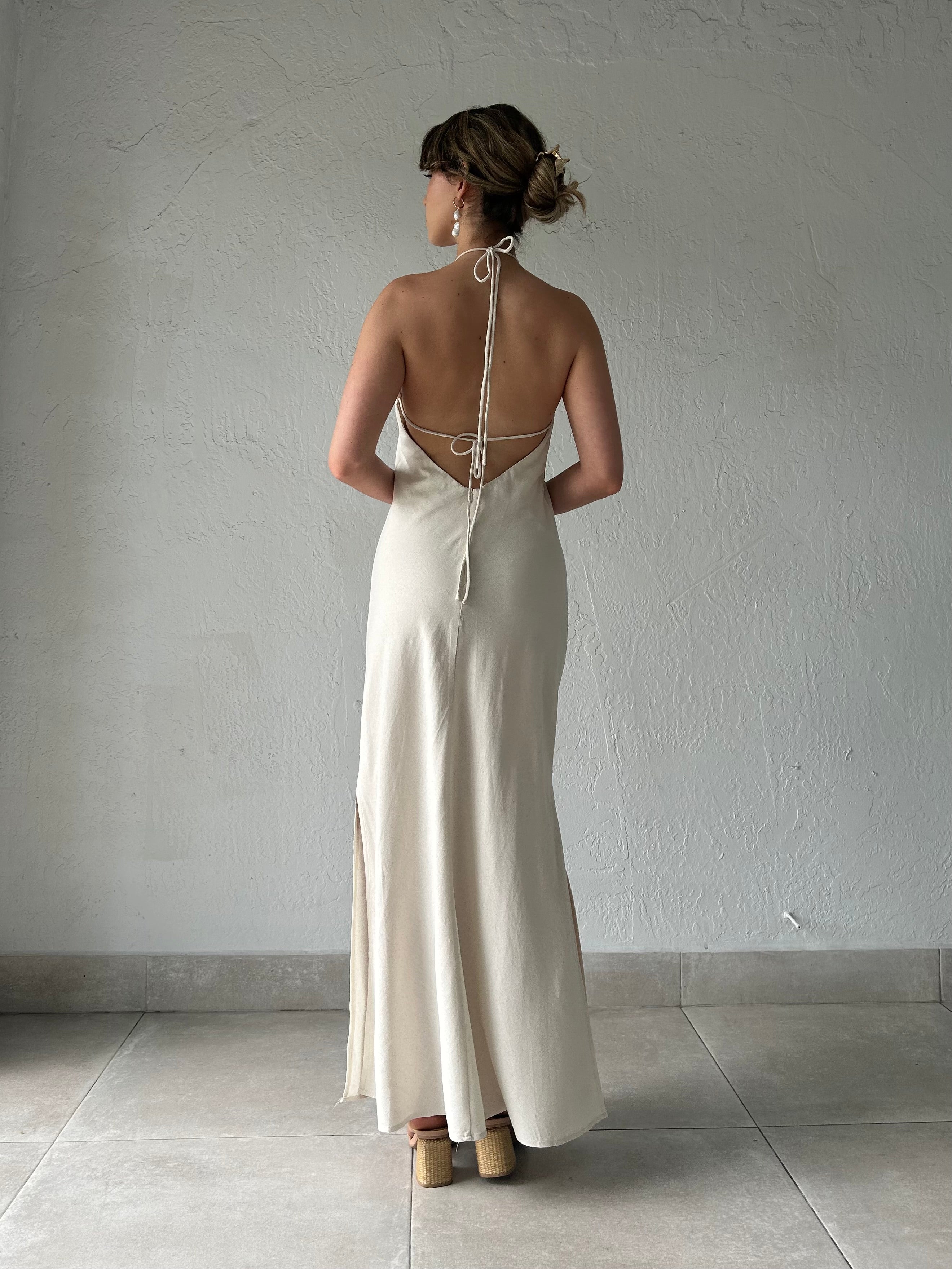SUN + WATER LINEN MAXI DRESS