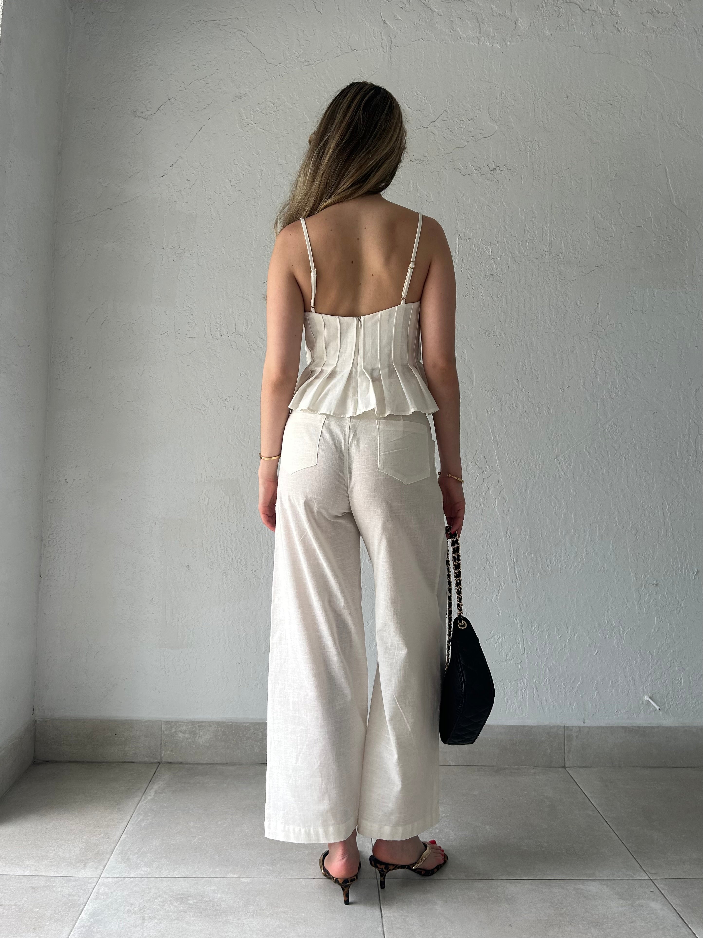 CURACAO SEASHELL LINEN PANT