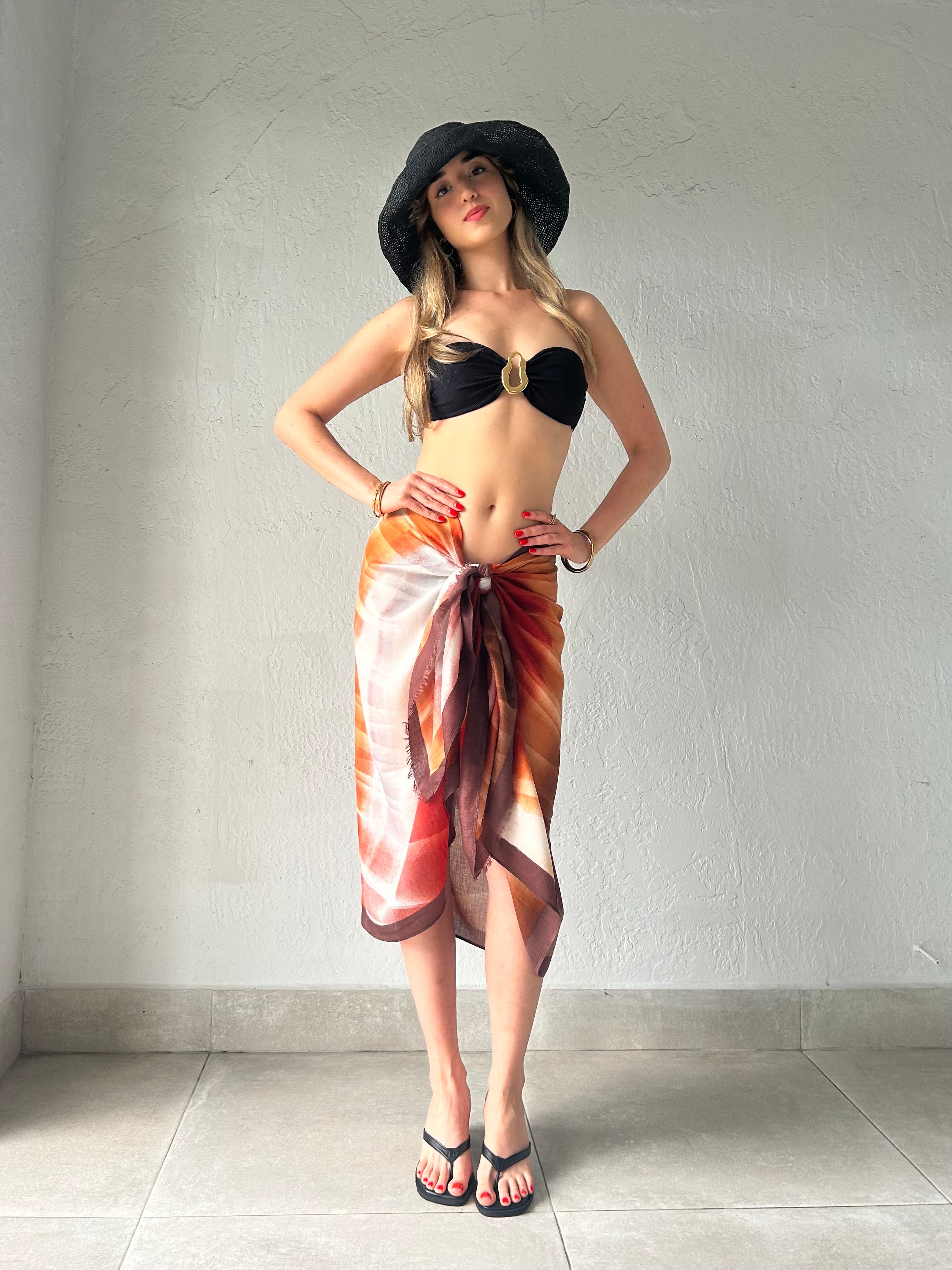 WATERCOLOR SARONG- RED DYE