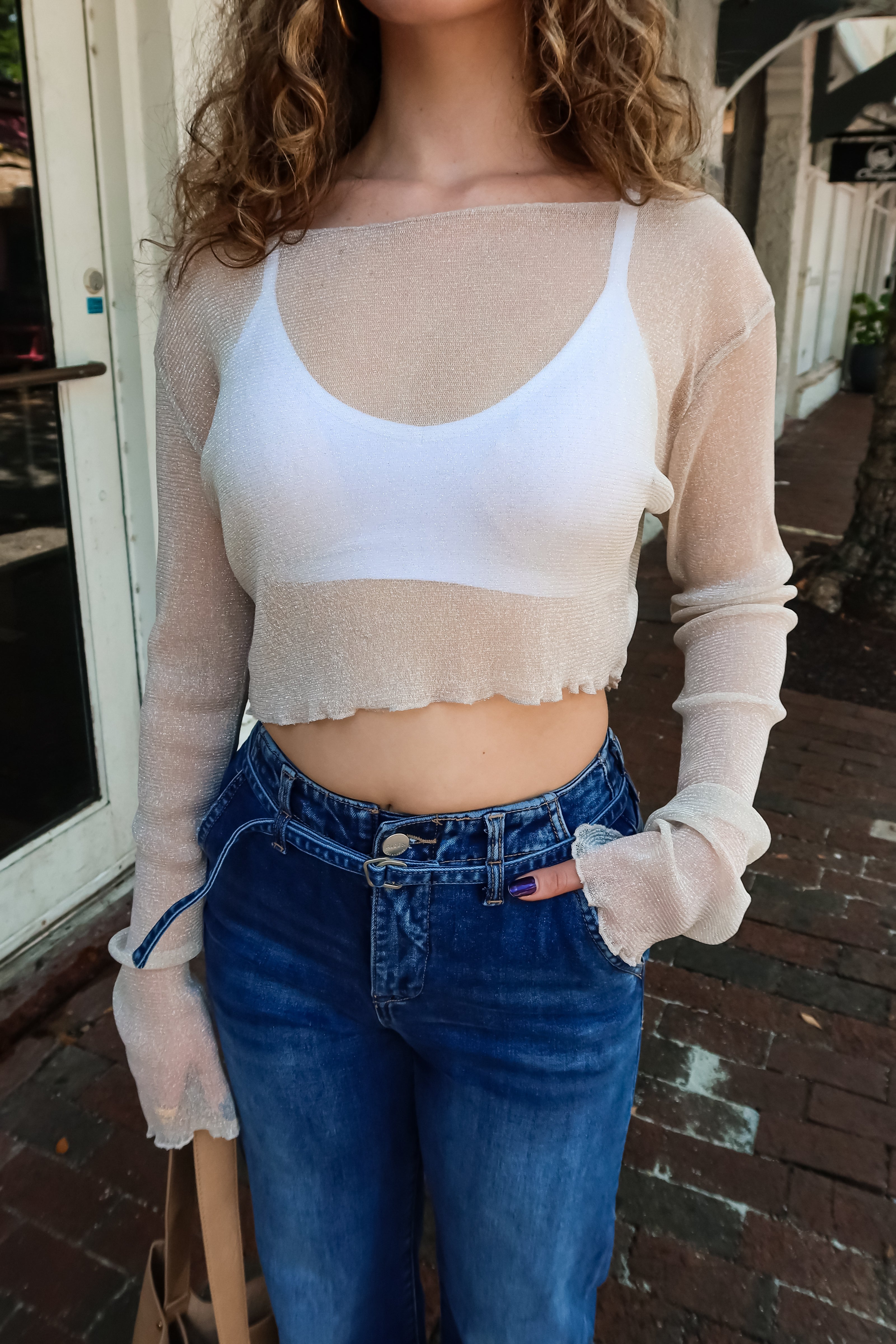 LO WIDE BELTED JEANS