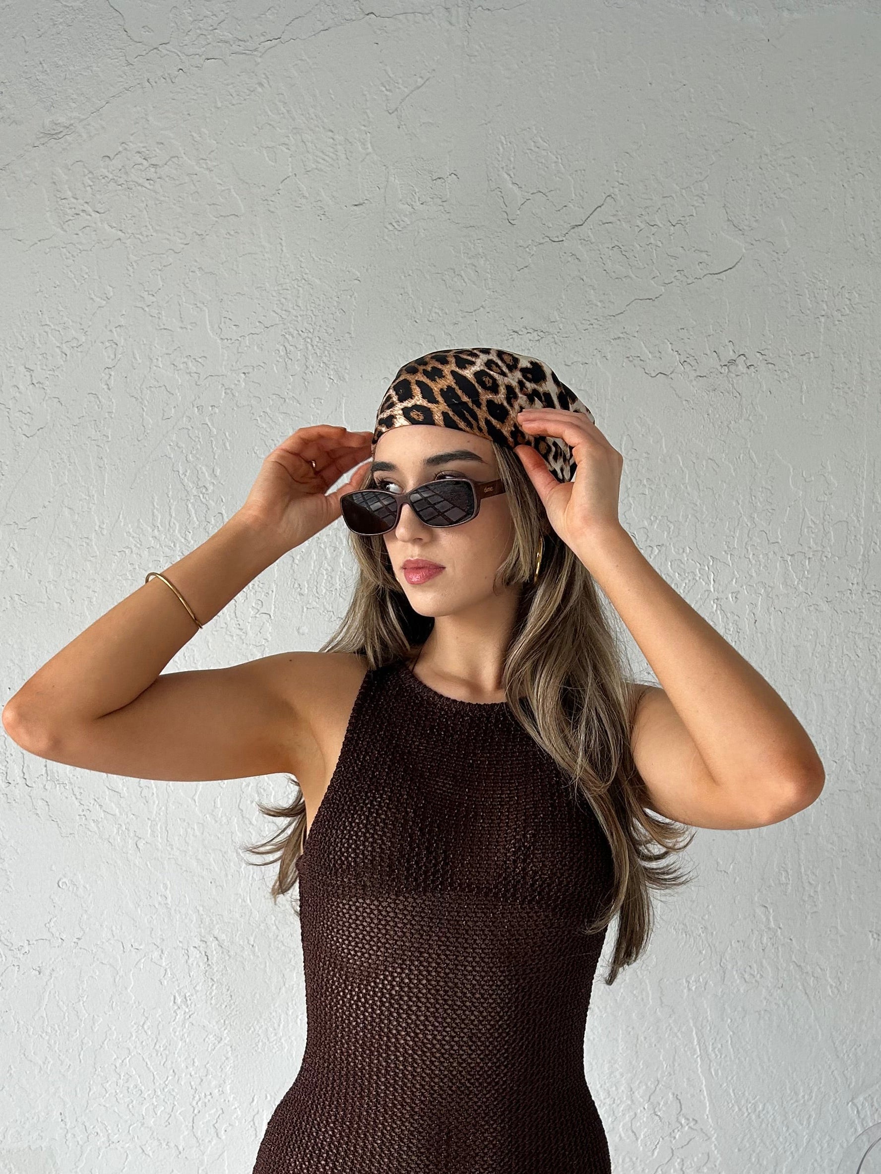 ANIMAL PRINT SATIN SCARF