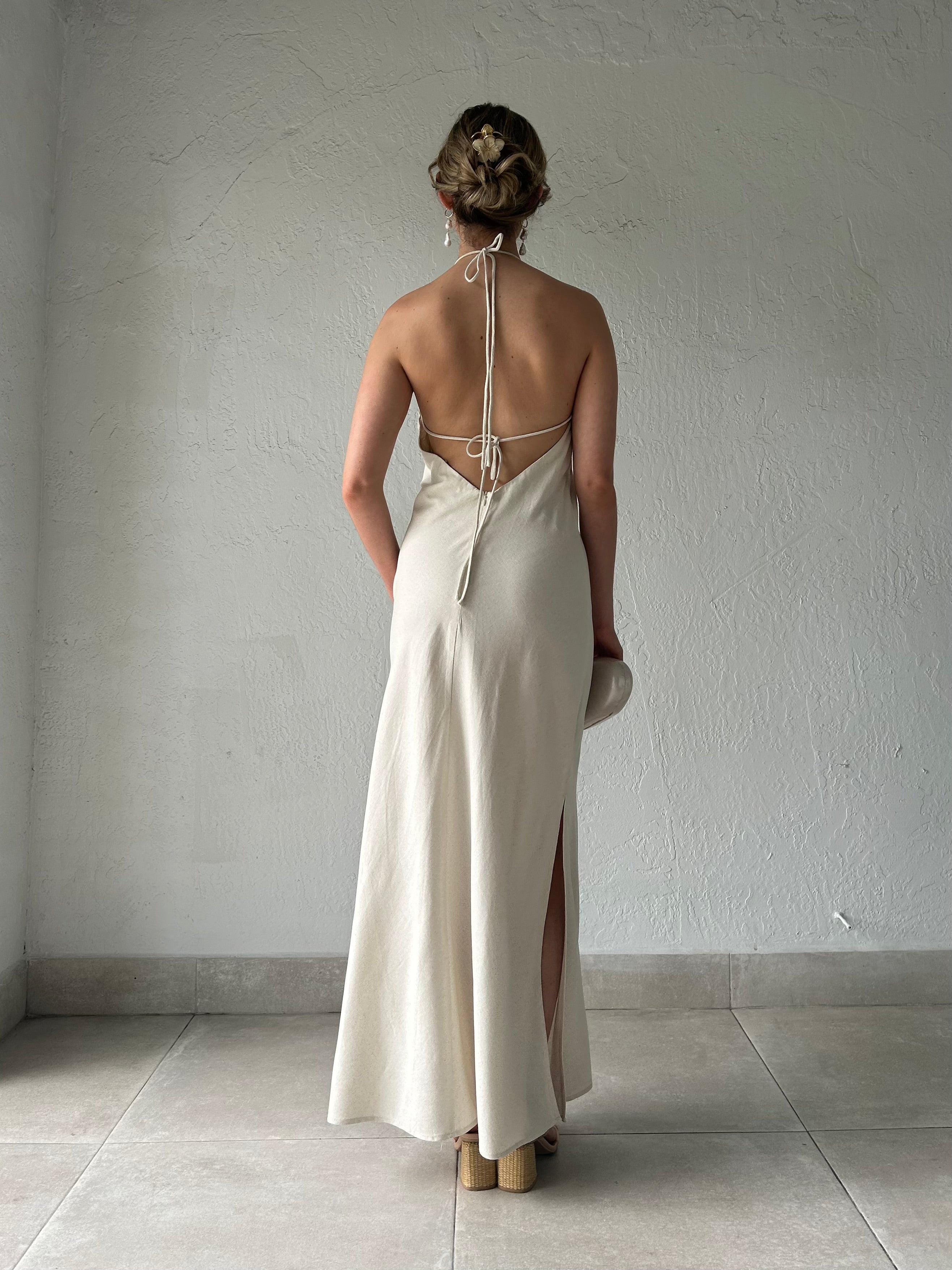 SUN + WATER LINEN MAXI DRESS