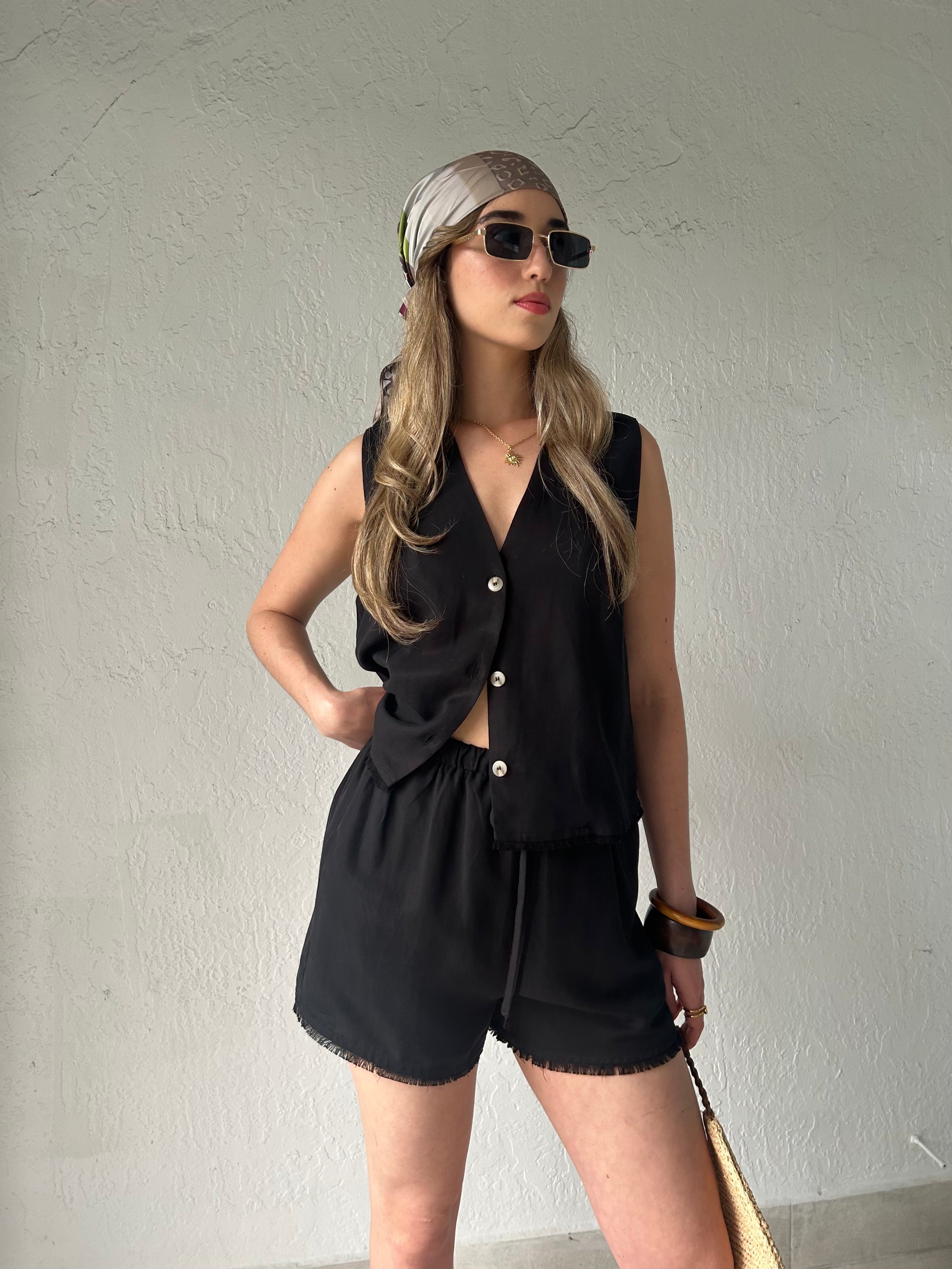 SEE YOU AGAIN TENCEL SHORT SET