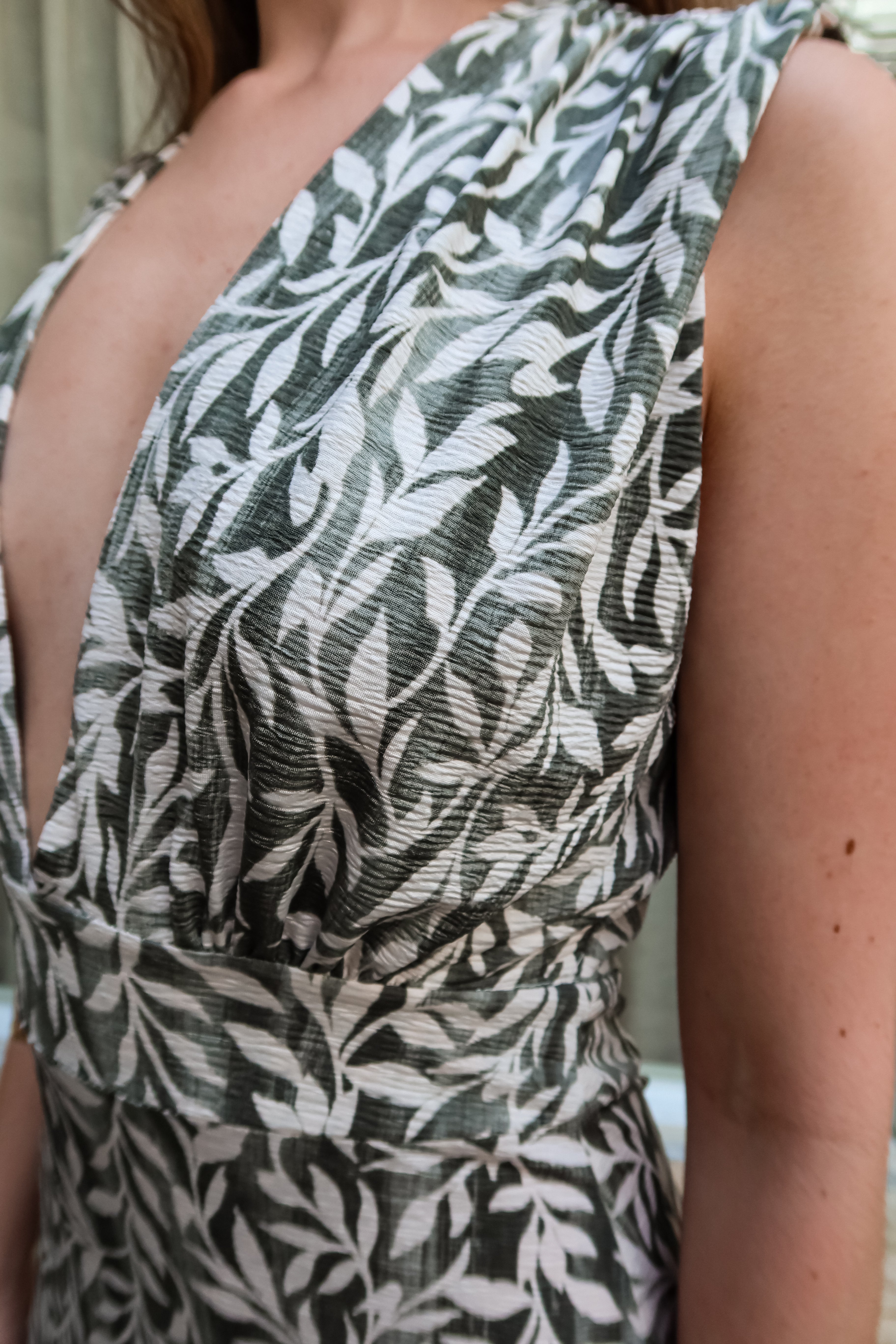 MOSS GARDEN CREPE MAXI GREEN