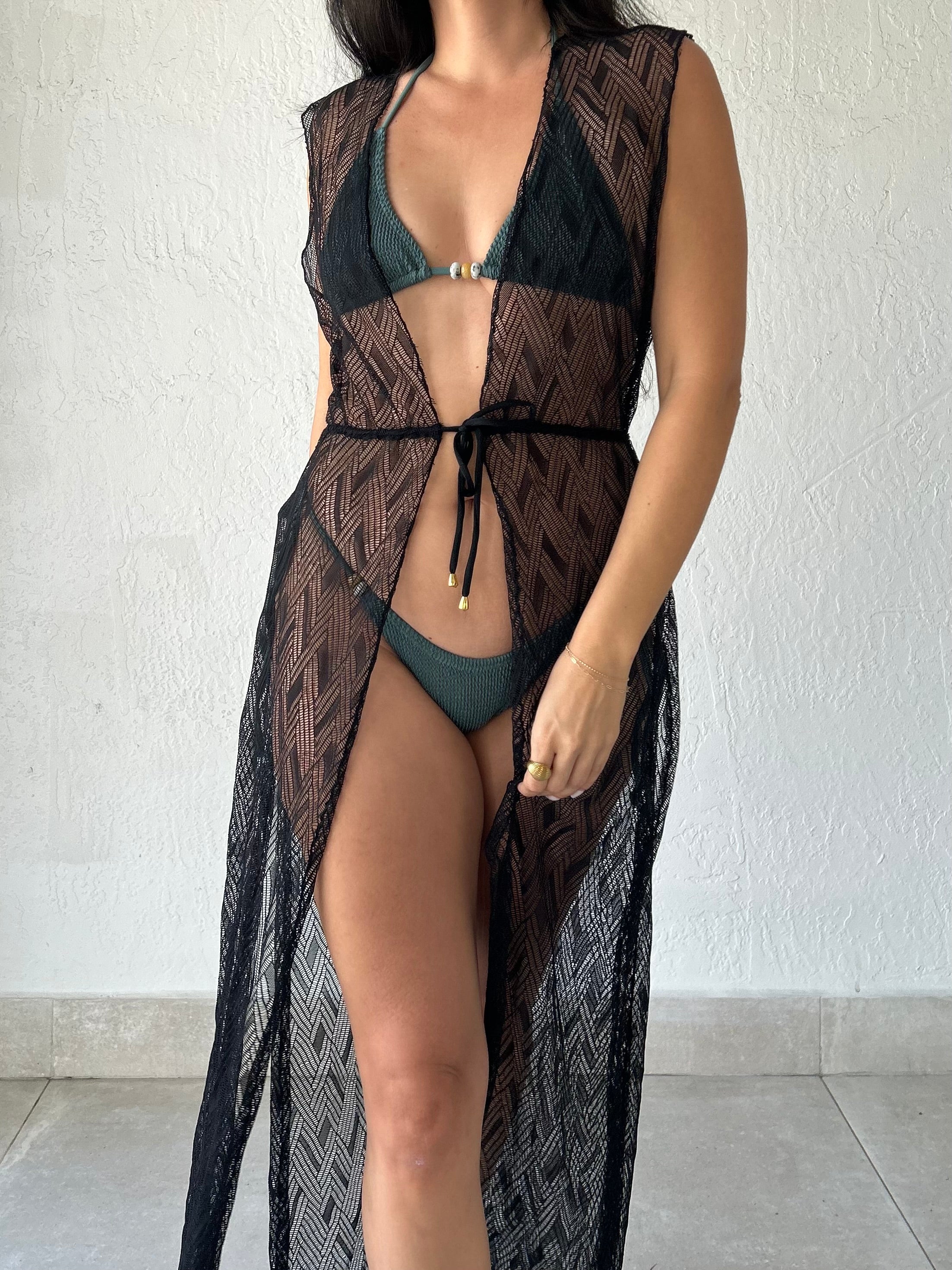 DEL MAR LONG TUNIC-BLACK