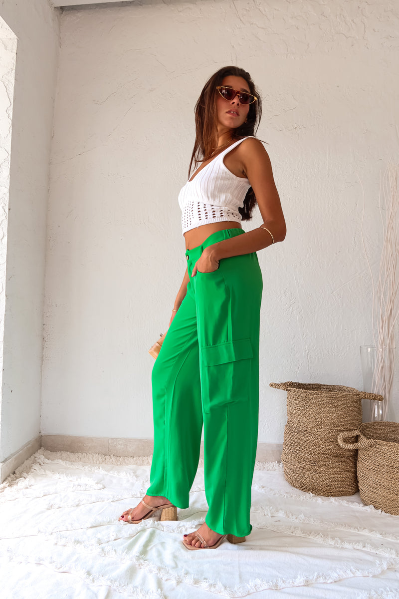 LUCKY YOU SATIN CARGO PANT