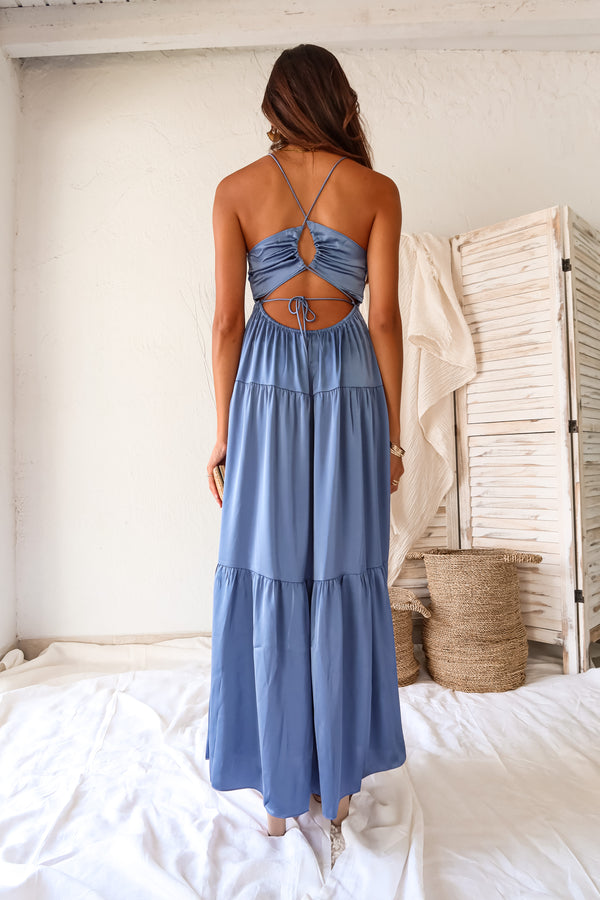 FOREVER YOURS SATIN MAXI DRESS