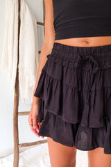 HEART TO HEART MINI SKIRT - BLACK