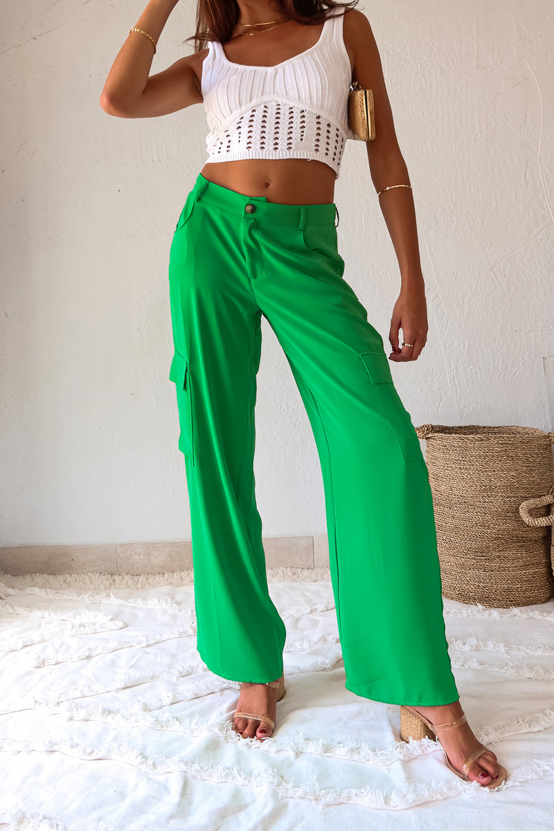 LUCKY YOU SATIN CARGO PANT