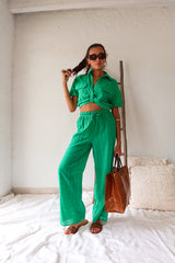 SUMMER PICNIC COTTON PANT SET