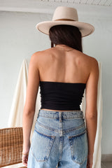 KEEP THE PACE TUBE TOP - BLACK