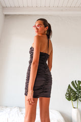 MAKE A TOAST SATIN MINI DRESS
