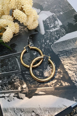 HOLLOW HOOP EARRING - MEDIUM