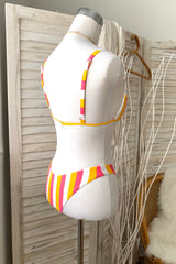 TROPICAL STRIPE BIKINI SET