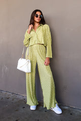 SWEET ESCAPE PLISSE PANT SET