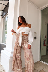 MAUVE DYE PALAZZO PANT