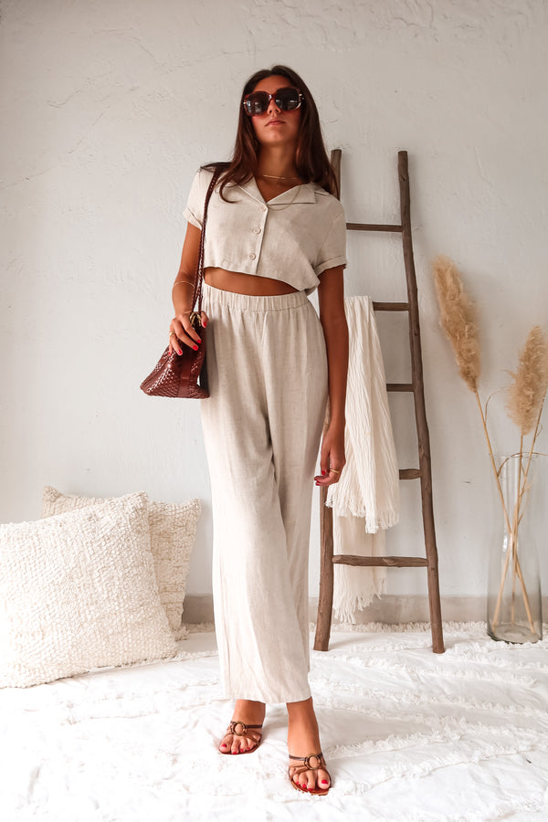 LIGHT GOSSIP LINEN JUMPSUIT