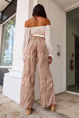 MAUVE DYE PALAZZO PANT