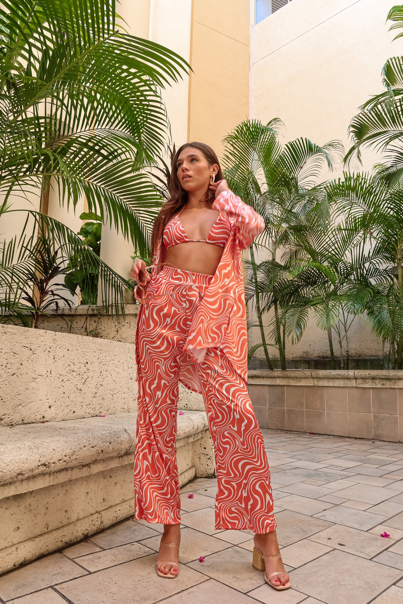 70’S WAVES BLOUSE - NECTAR