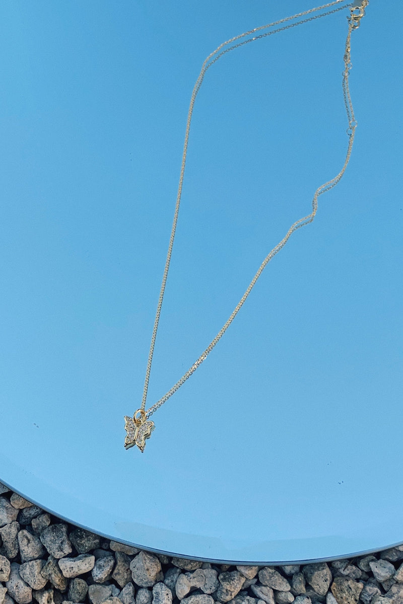 PAVE BUTTERFLY NECKLACE